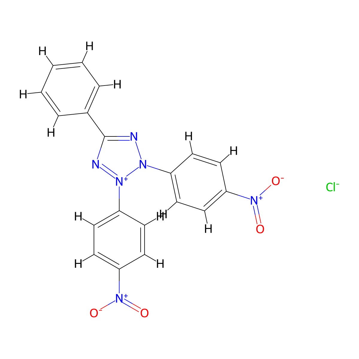 2,3-Bis(4-nitrophenyl)-5-phenyltetrazolium Chloride Hydrate molecular structure, CAS 69231-13-6