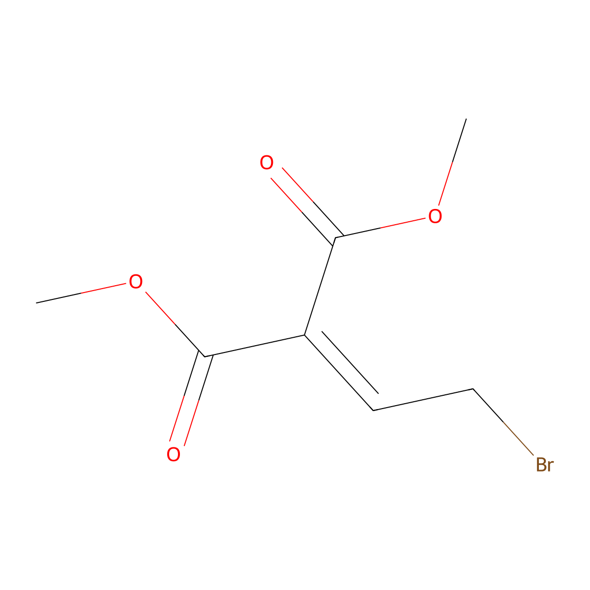 Dimethyl (2-bromoethylidene)propanedioate molecular structure, CAS 69231-27-2
