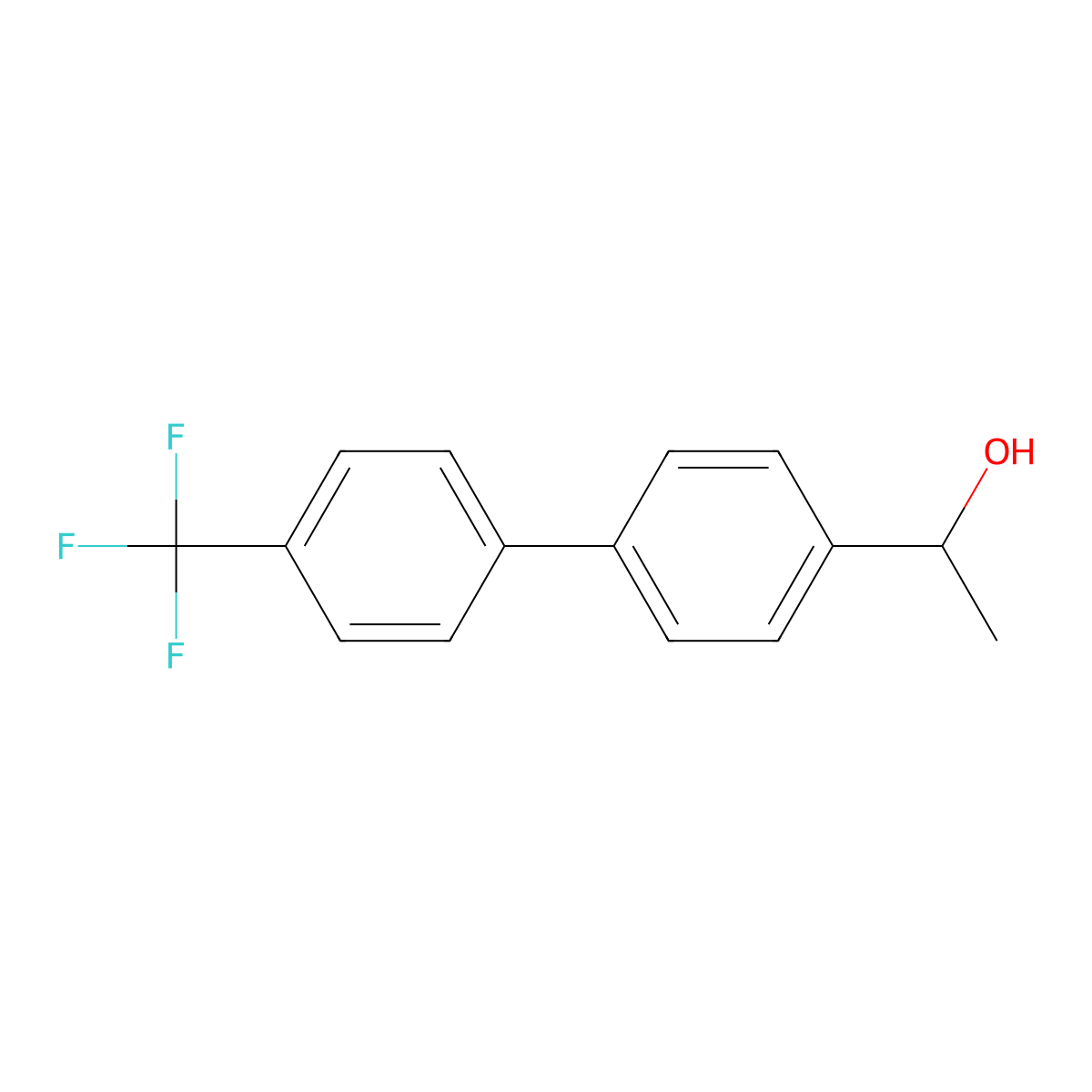 1-(4'-Trifluoromethyl-biphenyl-4-yl)-ethanol molecular structure, CAS 69231-76-1