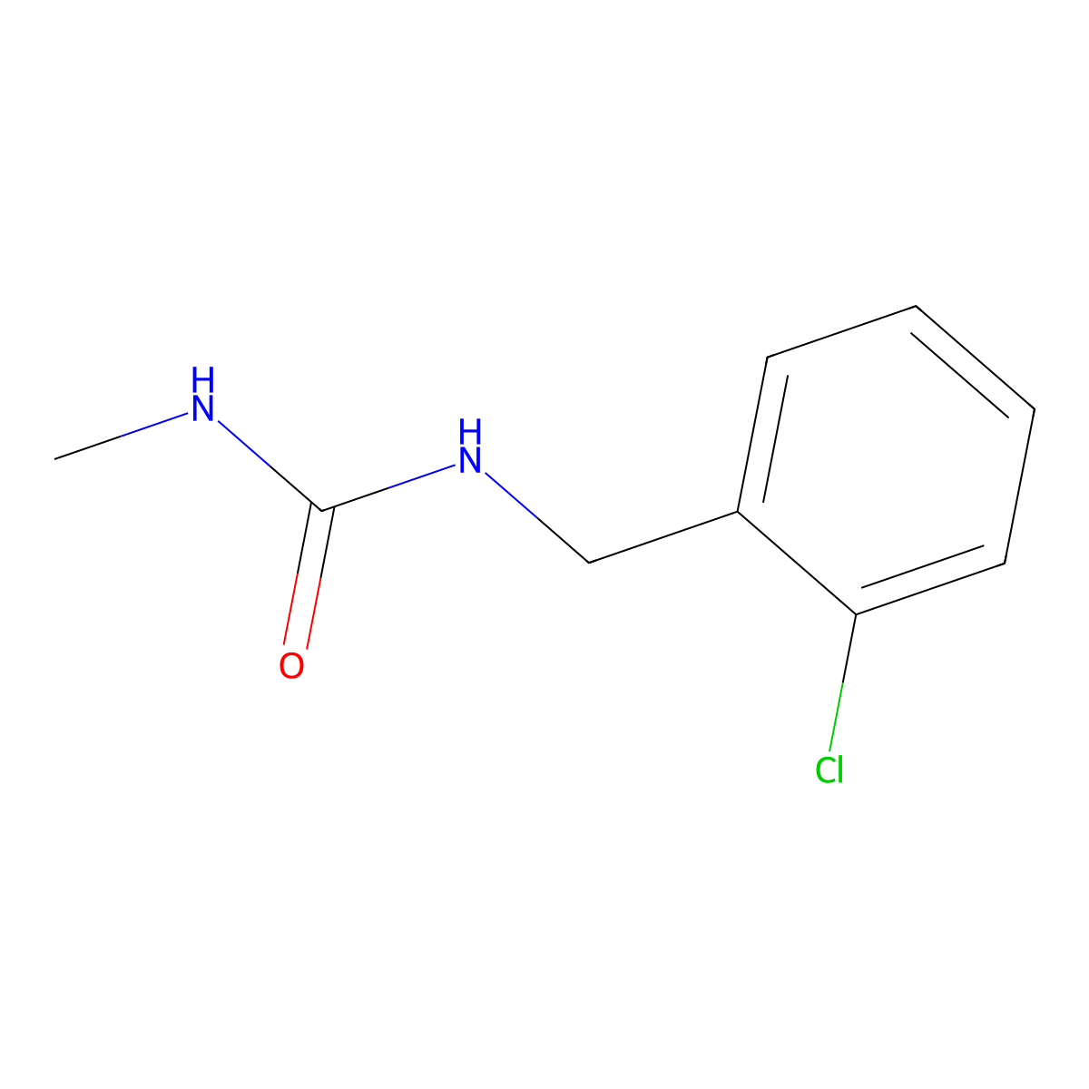 1-(2-Chlorobenzyl)-3-methylurea molecular structure, CAS 6924-12-5