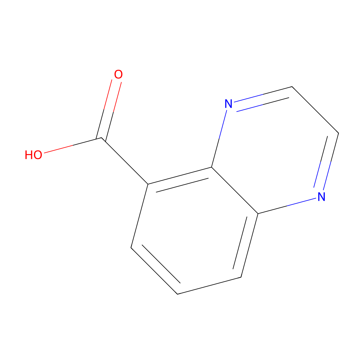 Quinoxaline-5-carboxylic acid molecular structure, CAS 6924-66-9