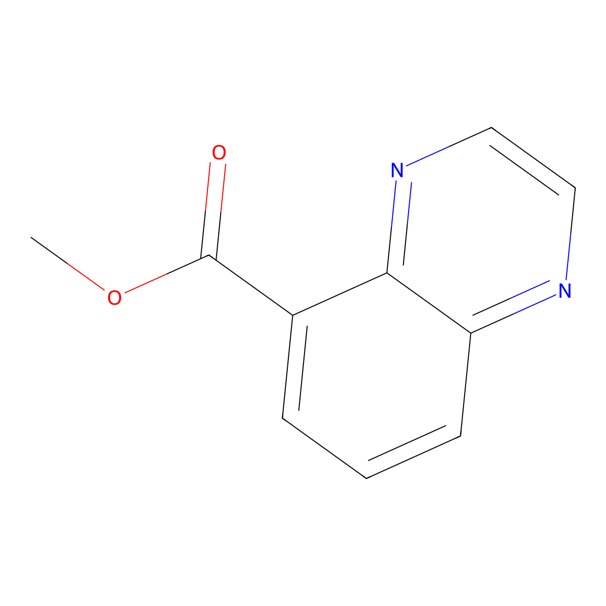 Methyl quinoxaline-5-carboxylate molecular structure, CAS 6924-71-6