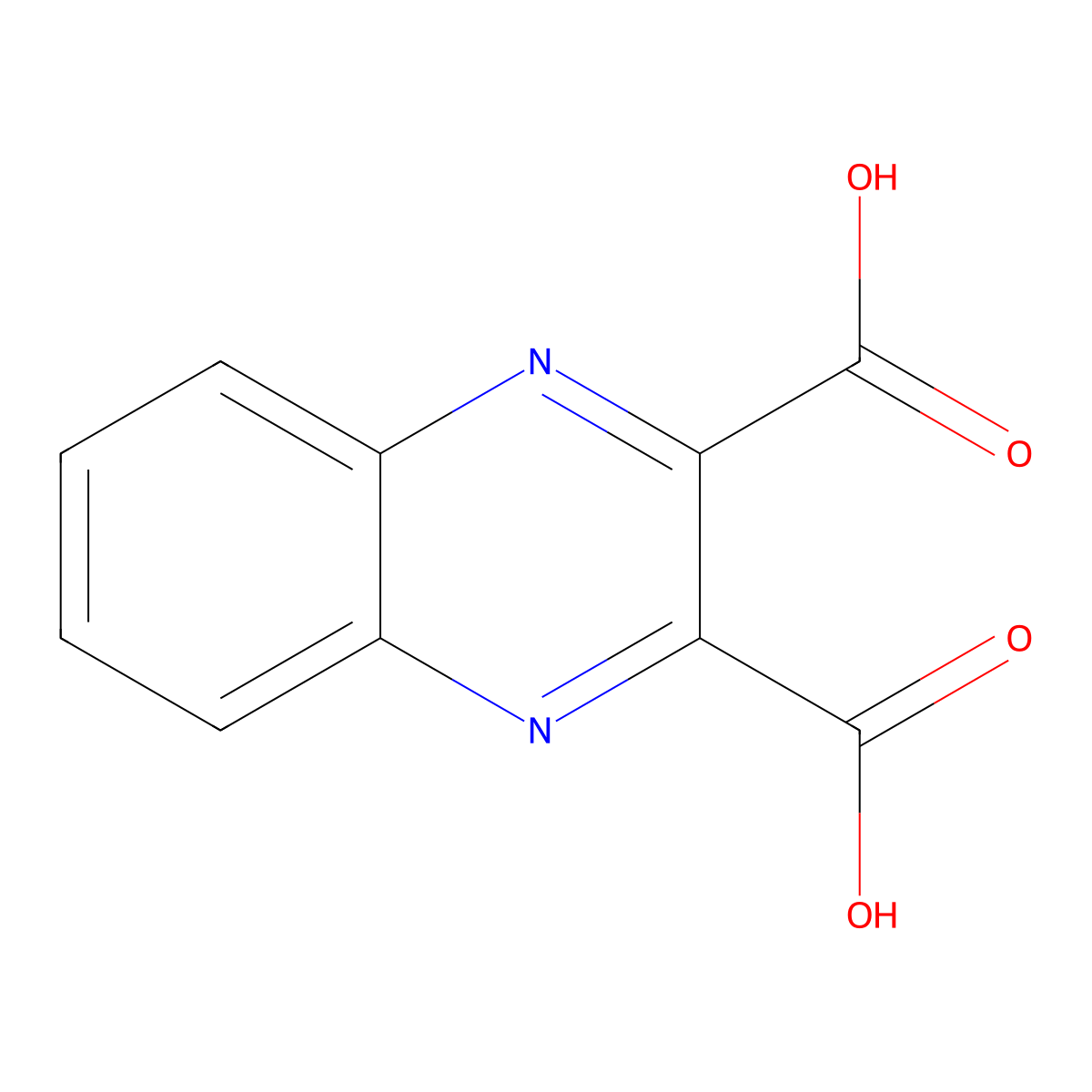 Quinoxaline-2,3-dicarboxylic acid molecular structure, CAS 6924-99-8