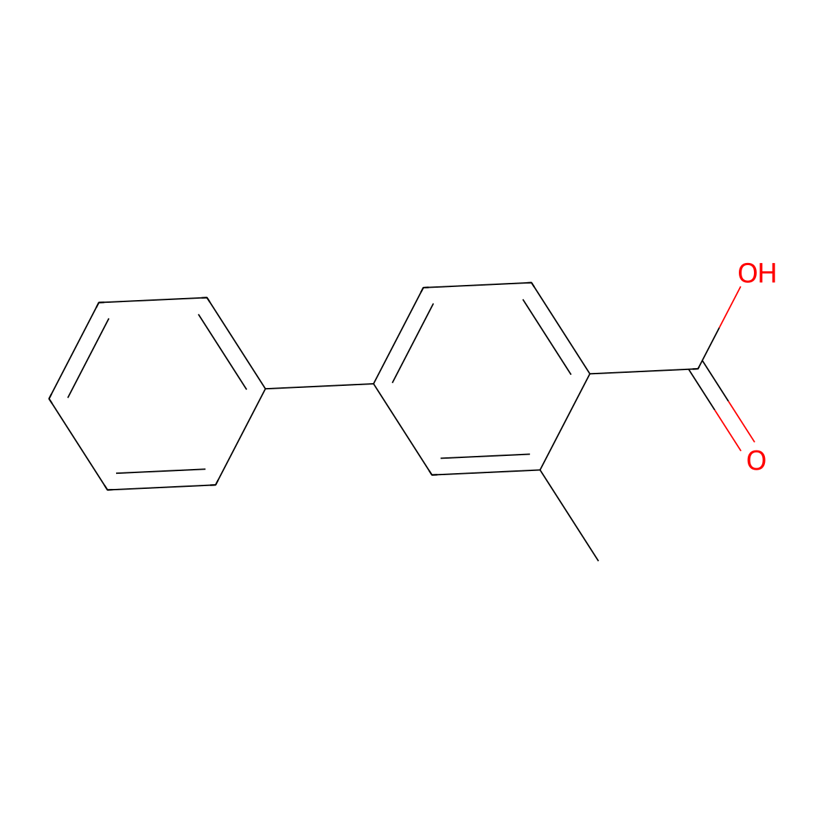 3-Methyl-[1,1'-biphenyl]-4-carboxylic acid molecular structure, CAS 69240-50-2