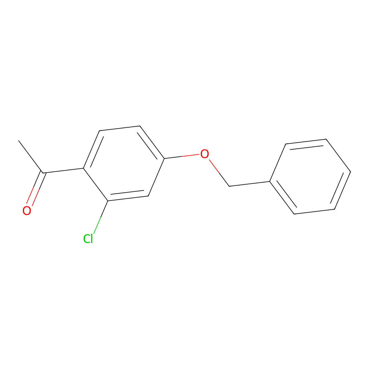 1-[4-(Benzyloxy)-2-chlorophenyl]ethanone molecular structure, CAS 69241-07-2