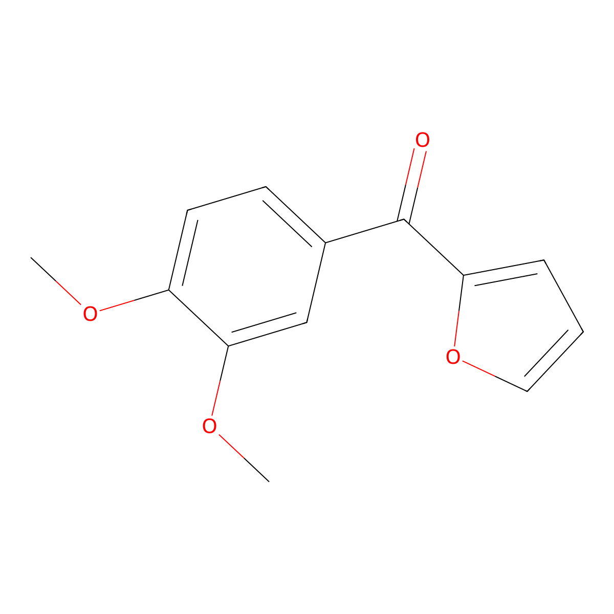 2-(3,4-Dimethoxybenzoyl)furan molecular structure, CAS 69241-43-6