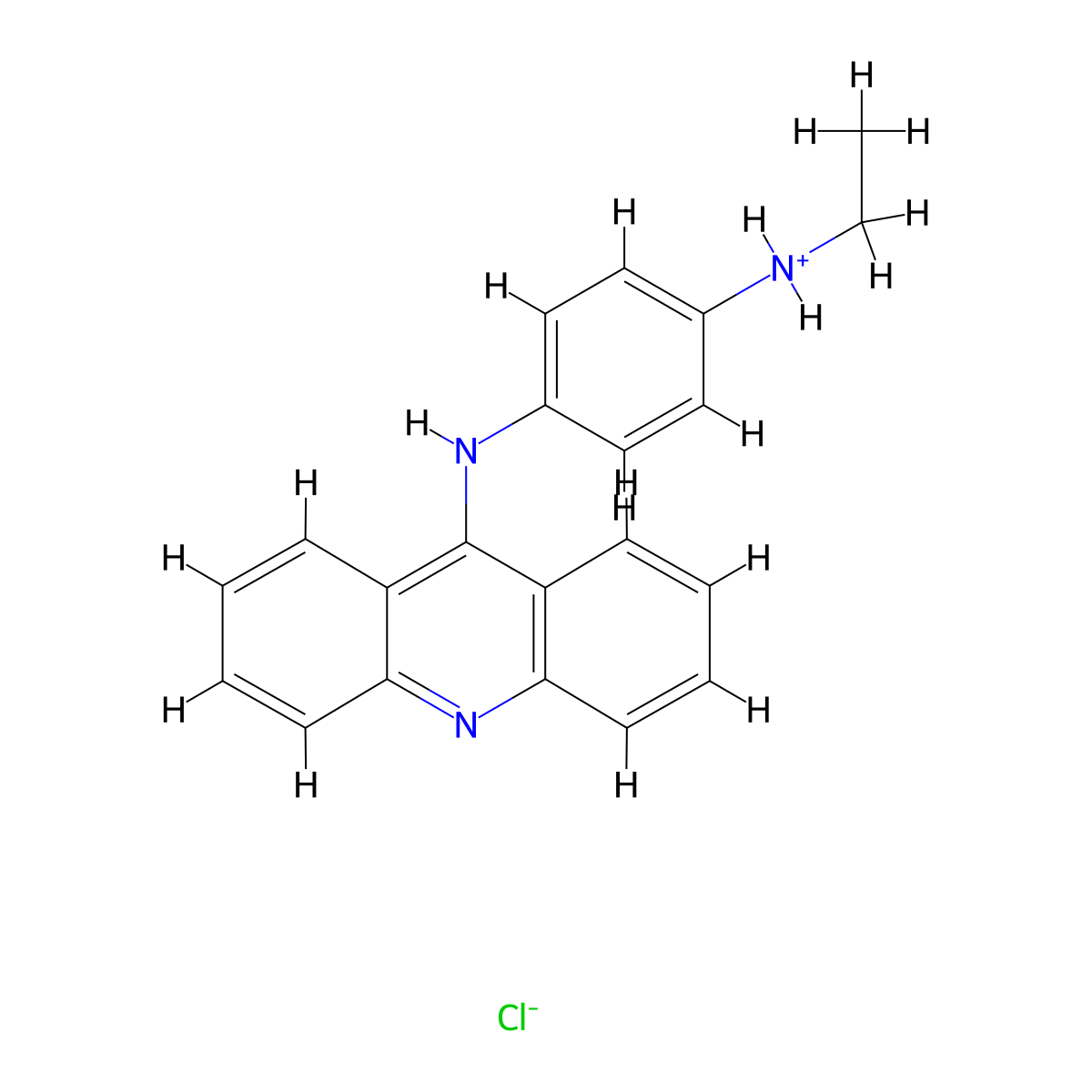 9-(p-(Ethylamino)anilino)acridine hydrochloride molecular structure, CAS 69242-87-1