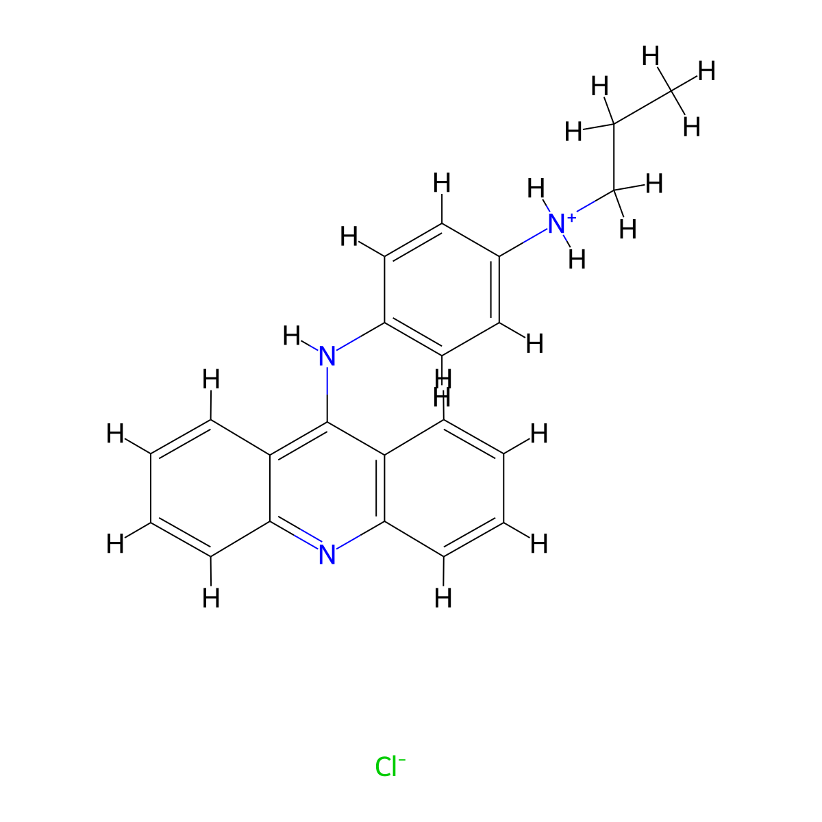 9-(p-(Propylamino)anilino)acridine hydrochloride molecular structure, CAS 69242-88-2