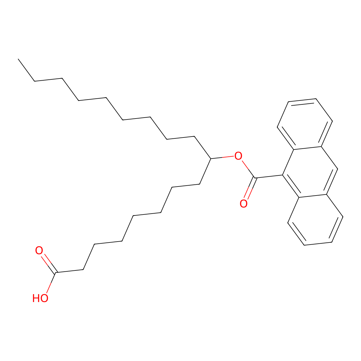 9-(9-Anthroyloxy)stearic acid molecular structure, CAS 69243-44-3