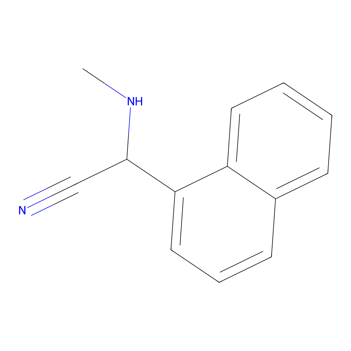 2-(Methylamino)-2-(naphthalen-1-yl)acetonitrile molecular structure, CAS 69243-82-9