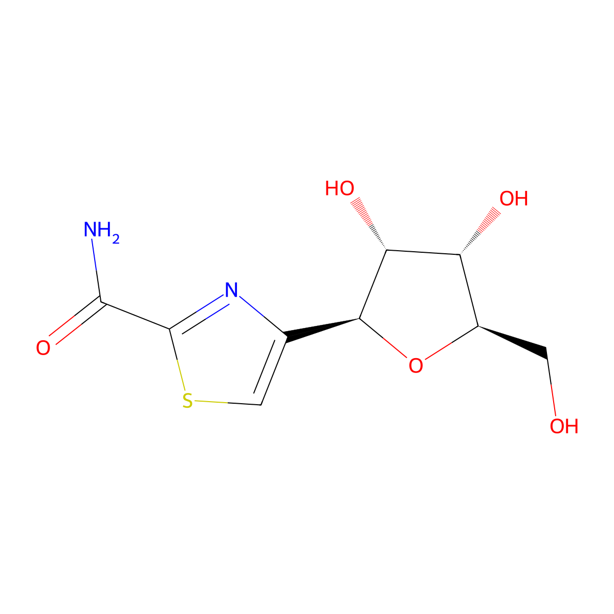 Isotiazofurin molecular structure, CAS 69244-25-3