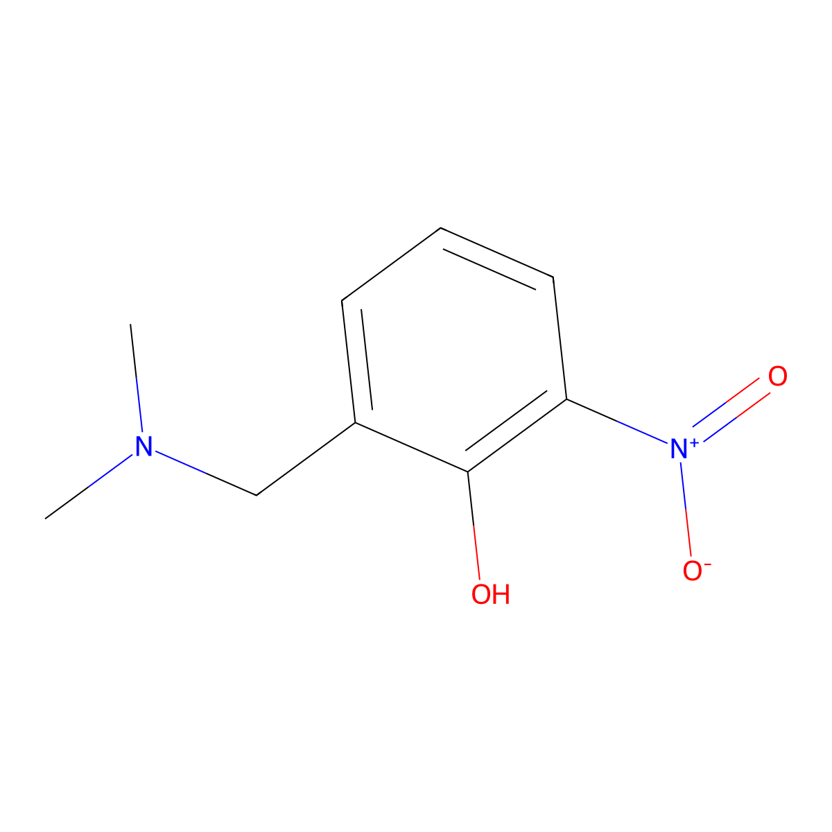 2-[(Dimethylamino)methyl]-6-nitrophenol molecular structure, CAS 69245-76-7