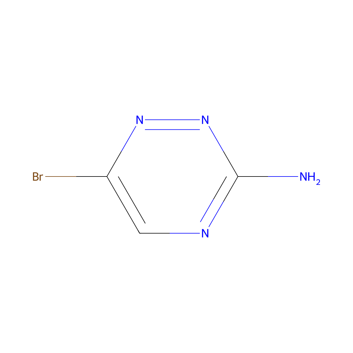 6-Bromo-1,2,4-triazin-3-amine molecular structure, CAS 69249-22-5