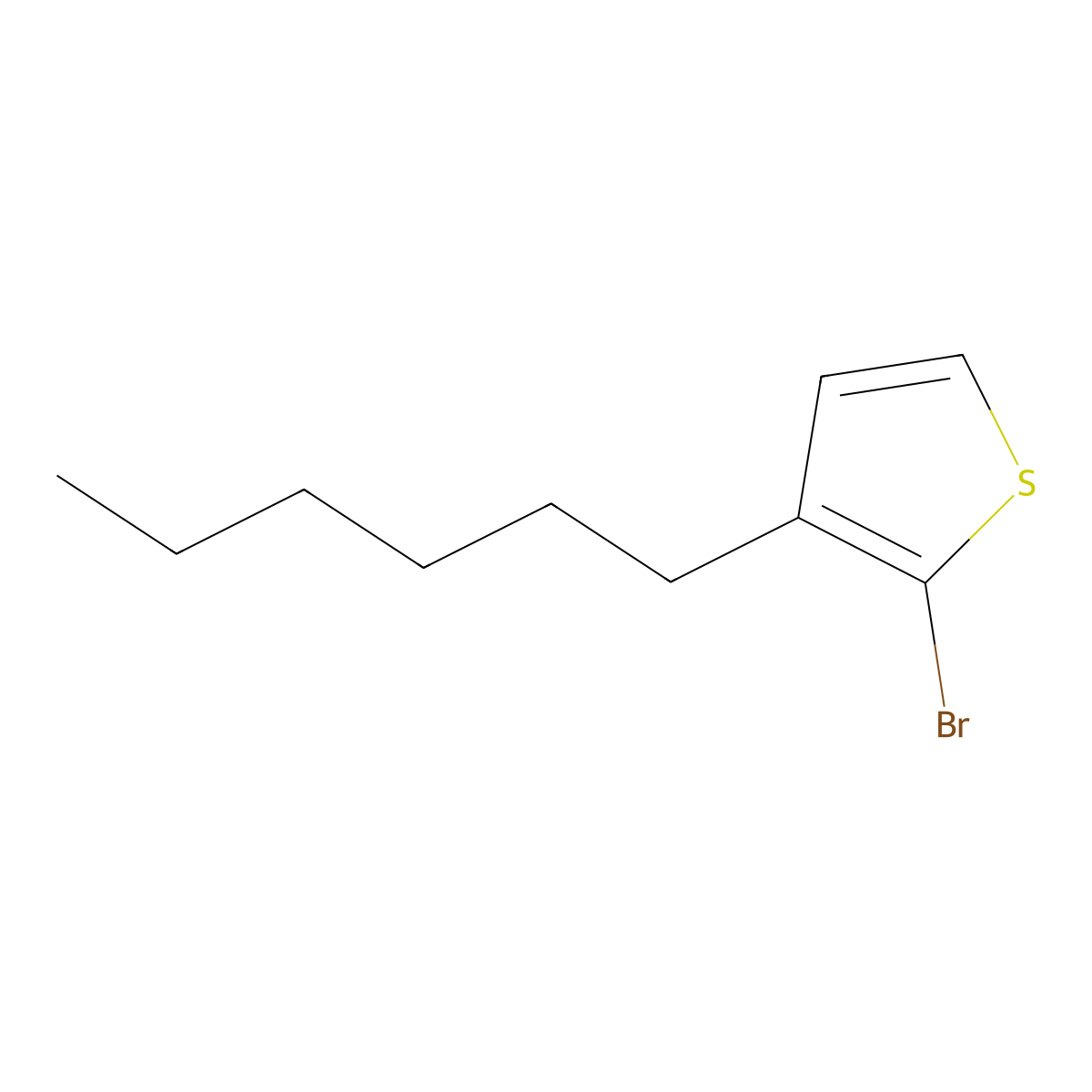 2-Bromo-3-hexylthiophene molecular structure, CAS 69249-61-2