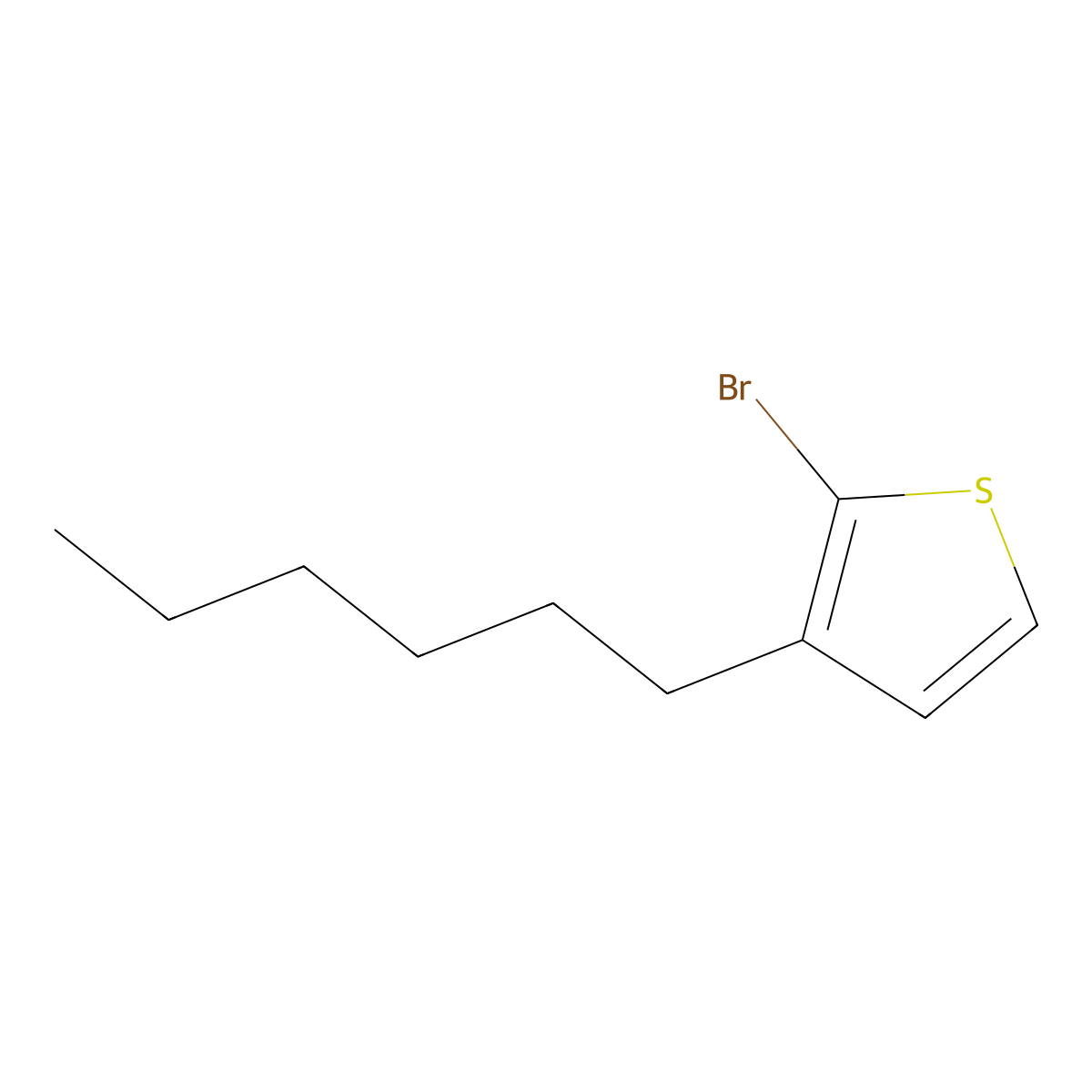 2-Bromo-3-hexylthiophene molecular structure, CAS 69249-61-2