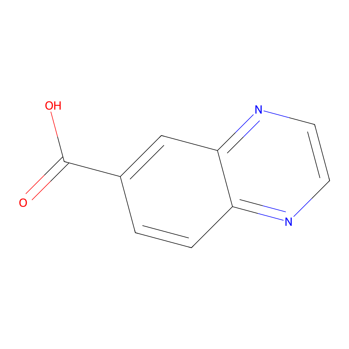 Quinoxaline-6-carboxylic acid molecular structure, CAS 6925-00-4