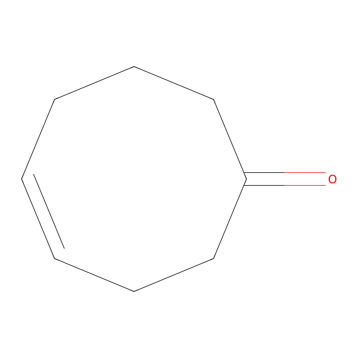 4-Cycloocten-1-one molecular structure, CAS 6925-14-0