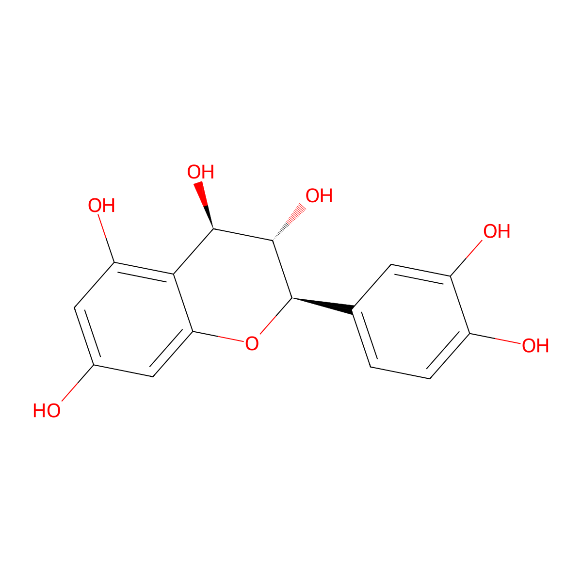 (+)-Leucocyanidin molecular structure, CAS 69256-15-1