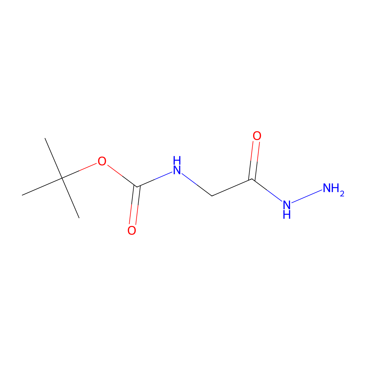tert-butyl N-[(hydrazinecarbonyl)methyl]carbamate molecular structure, CAS 6926-09-6