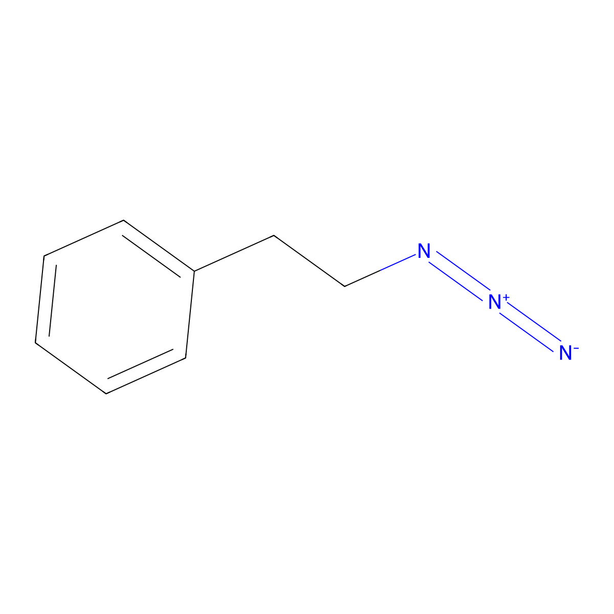 Benzene, (2-azidoethyl)- molecular structure, CAS 6926-44-9