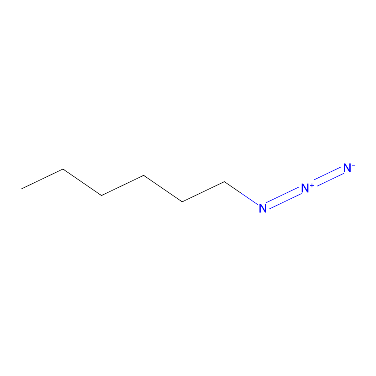 Hexyl azide molecular structure, CAS 6926-45-0