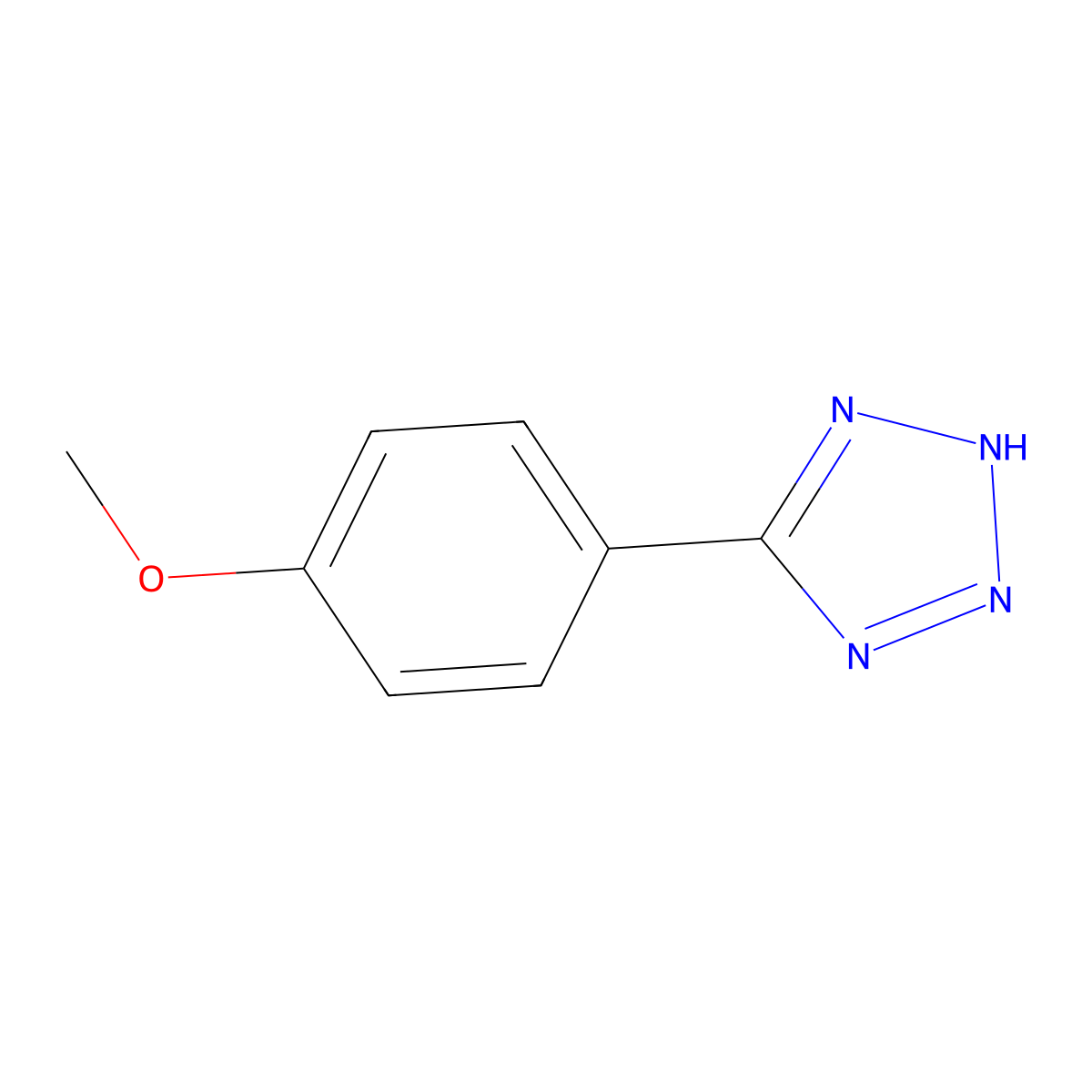5-(4-Methoxyphenyl)-2H-tetrazole molecular structure, CAS 6926-51-8