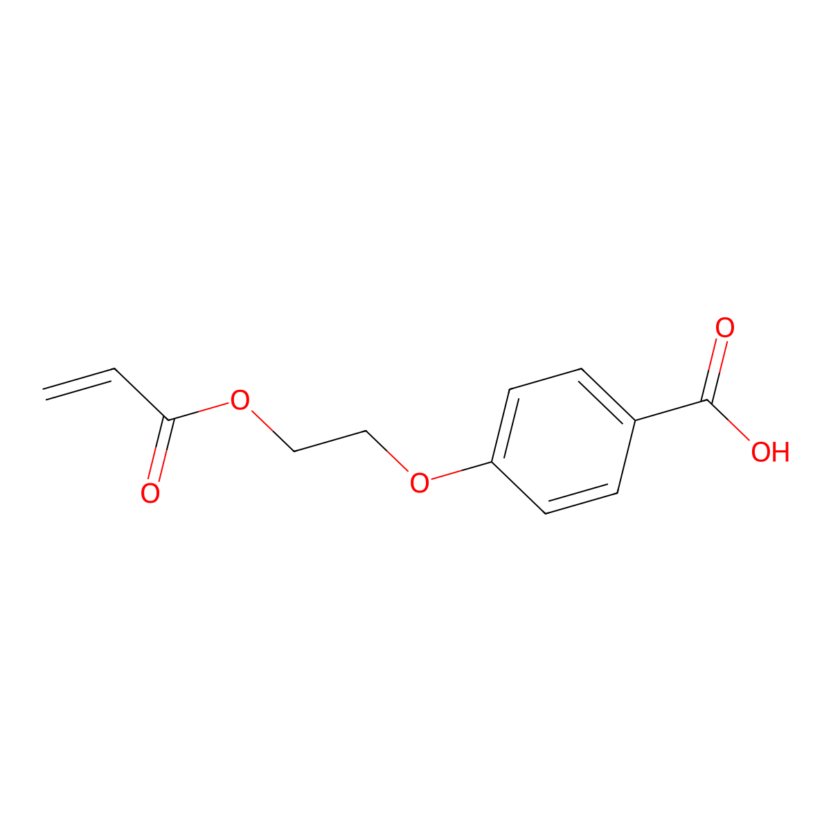 4-(2-Prop-2-enoyloxyethoxy)benzoic acid molecular structure, CAS 69260-38-4