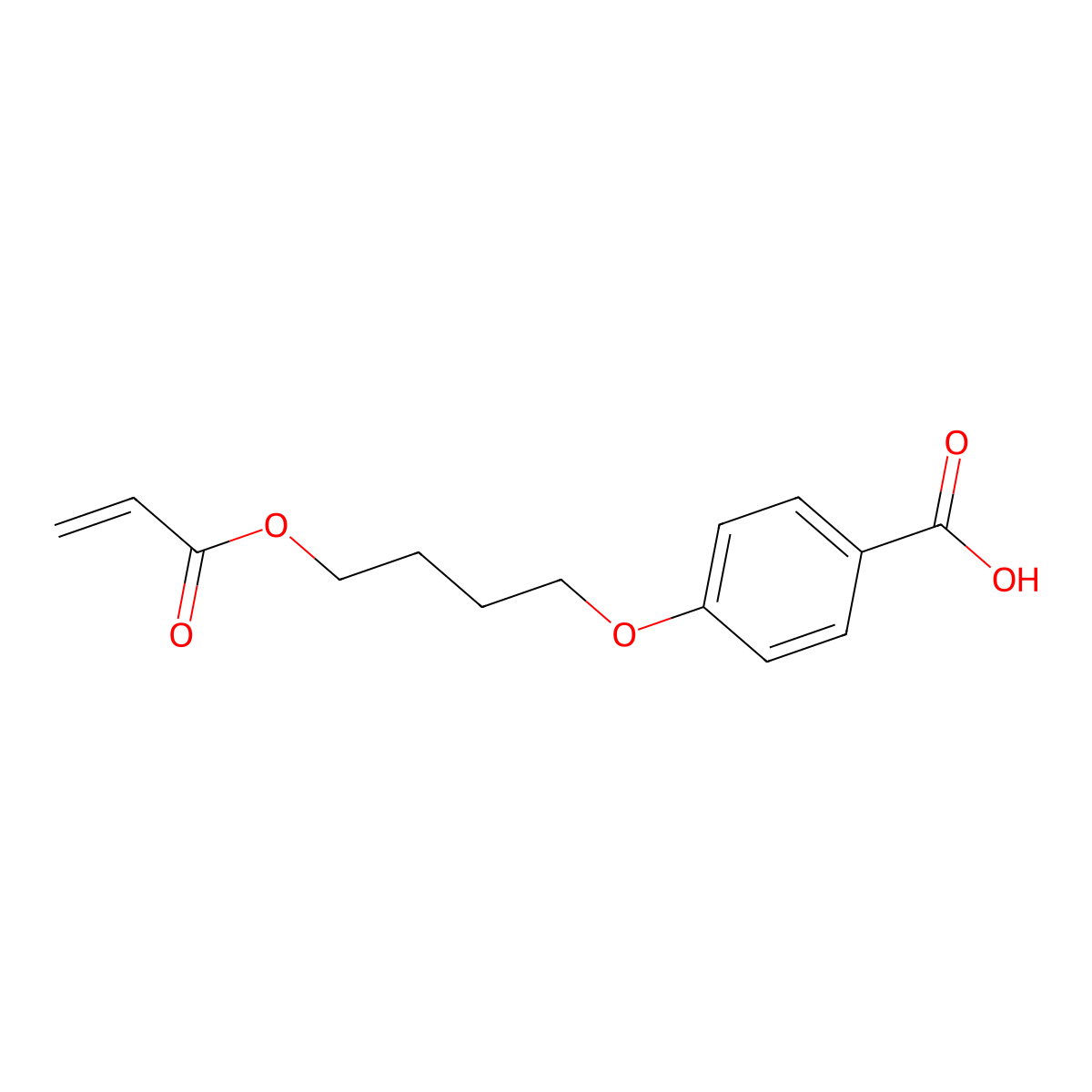 4-(4-Acryloxybutoxy)benzoic acid molecular structure, CAS 69260-42-0