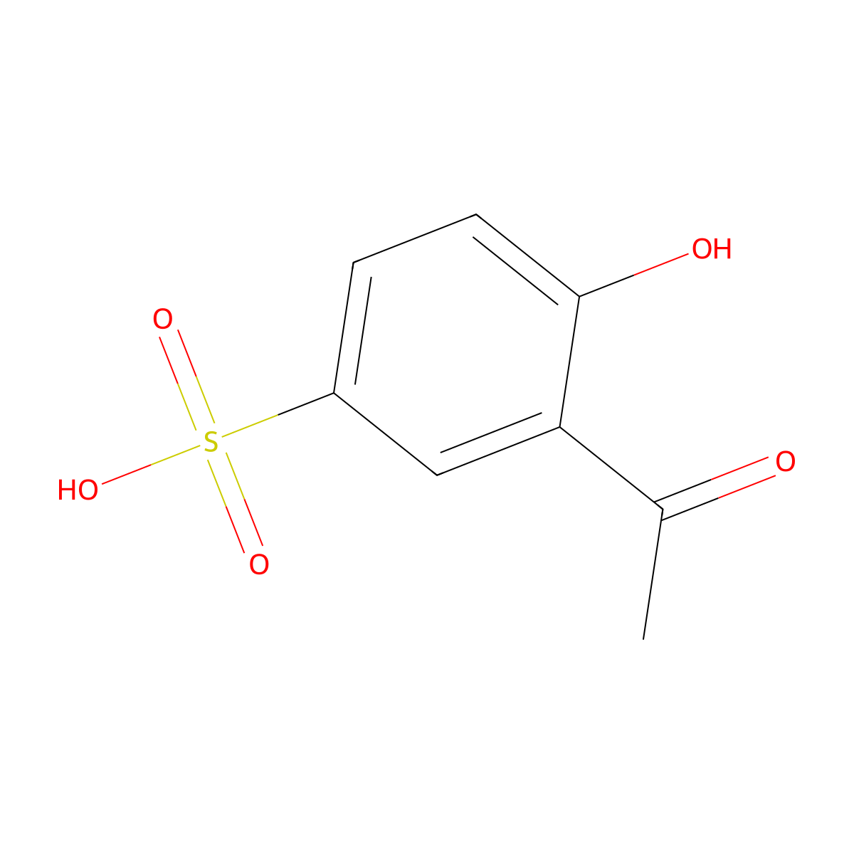 3-Acetyl-4-hydroxybenzenesulfonic acid molecular structure, CAS 69262-38-0