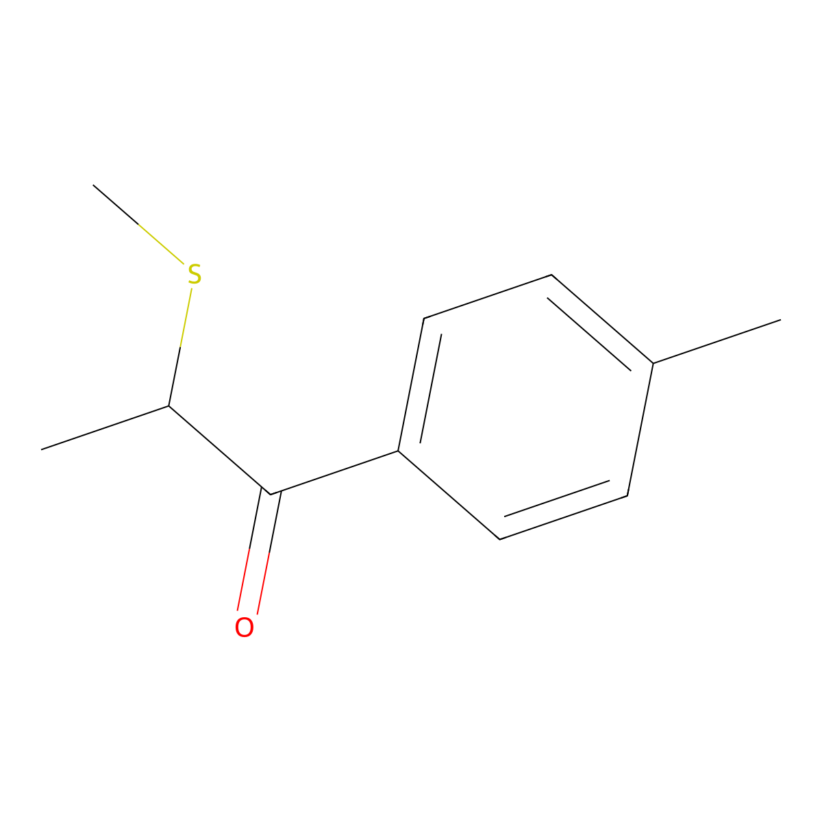 1-(4-Methylphenyl)-2-(methylsulfanyl)propan-1-one molecular structure, CAS 69262-88-0