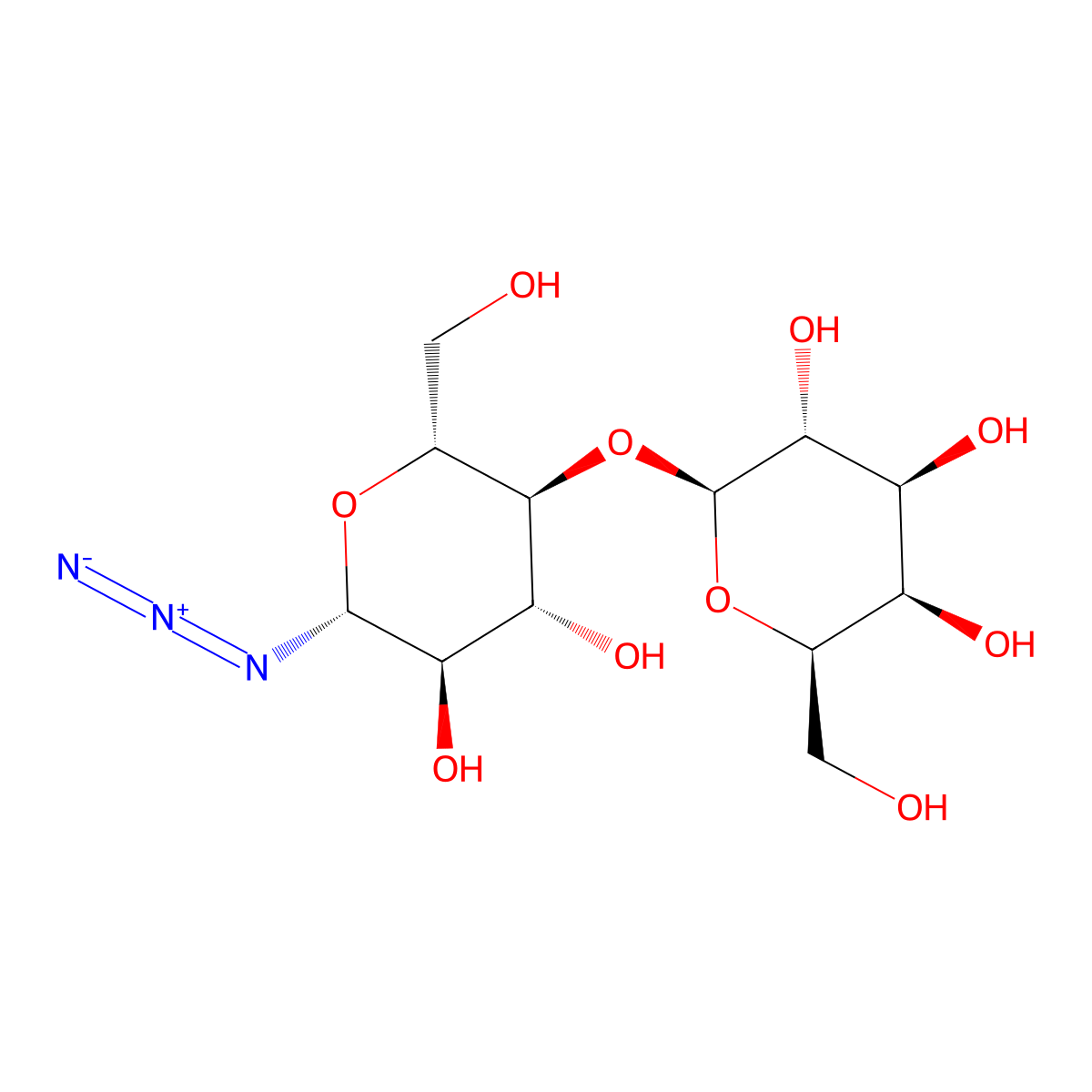 1-Azido-1-deoxy-beta-D-lactopyranoside molecular structure, CAS 69266-16-6