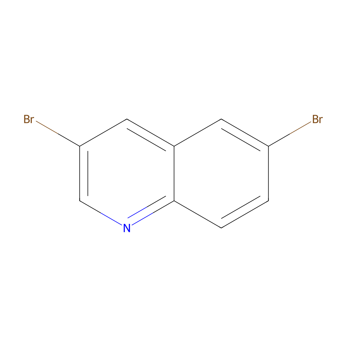3,6-Dibromoquinoline molecular structure, CAS 69268-39-9