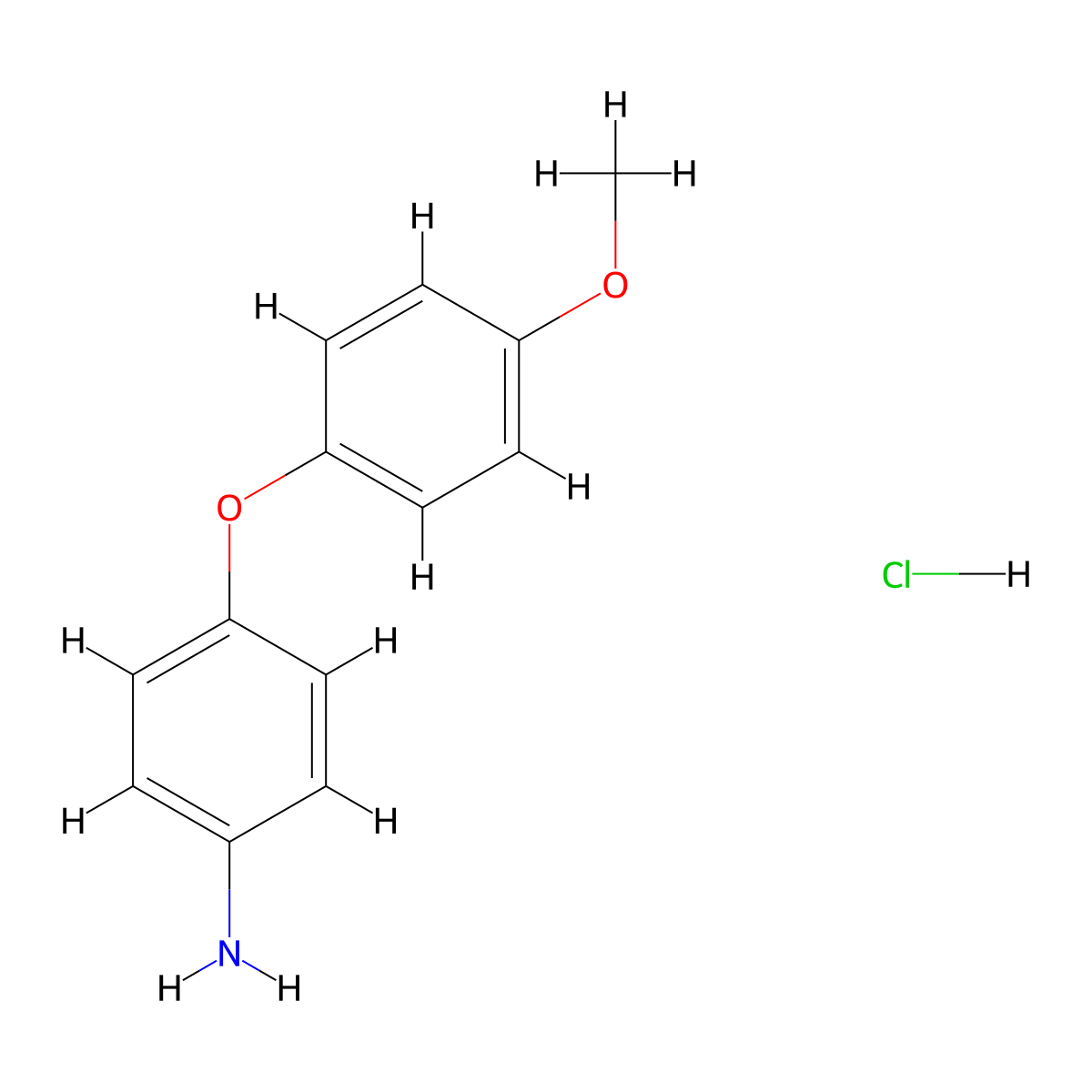 4-(4-Methoxyphenoxy)aniline hydrochloride molecular structure, CAS 6927-78-2