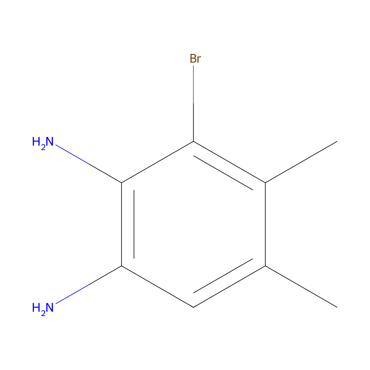 3-Bromo-4,5-dimethylbenzene-1,2-diamine molecular structure, CAS 692717-83-2