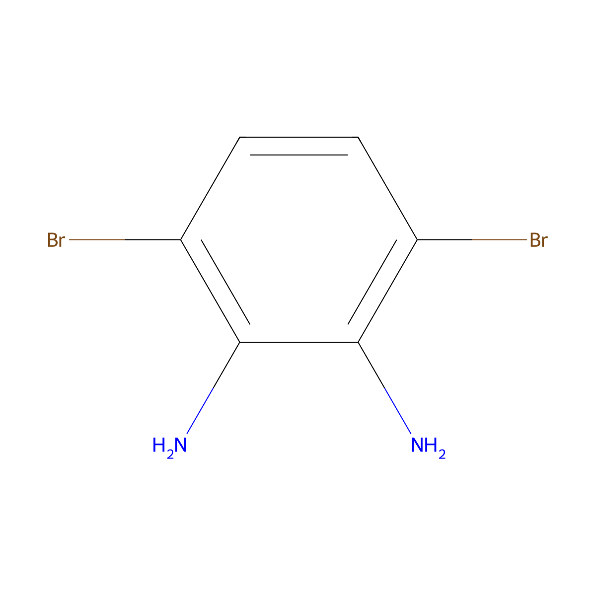 3,6-Dibromobenzene-1,2-diamine molecular structure, CAS 69272-50-0