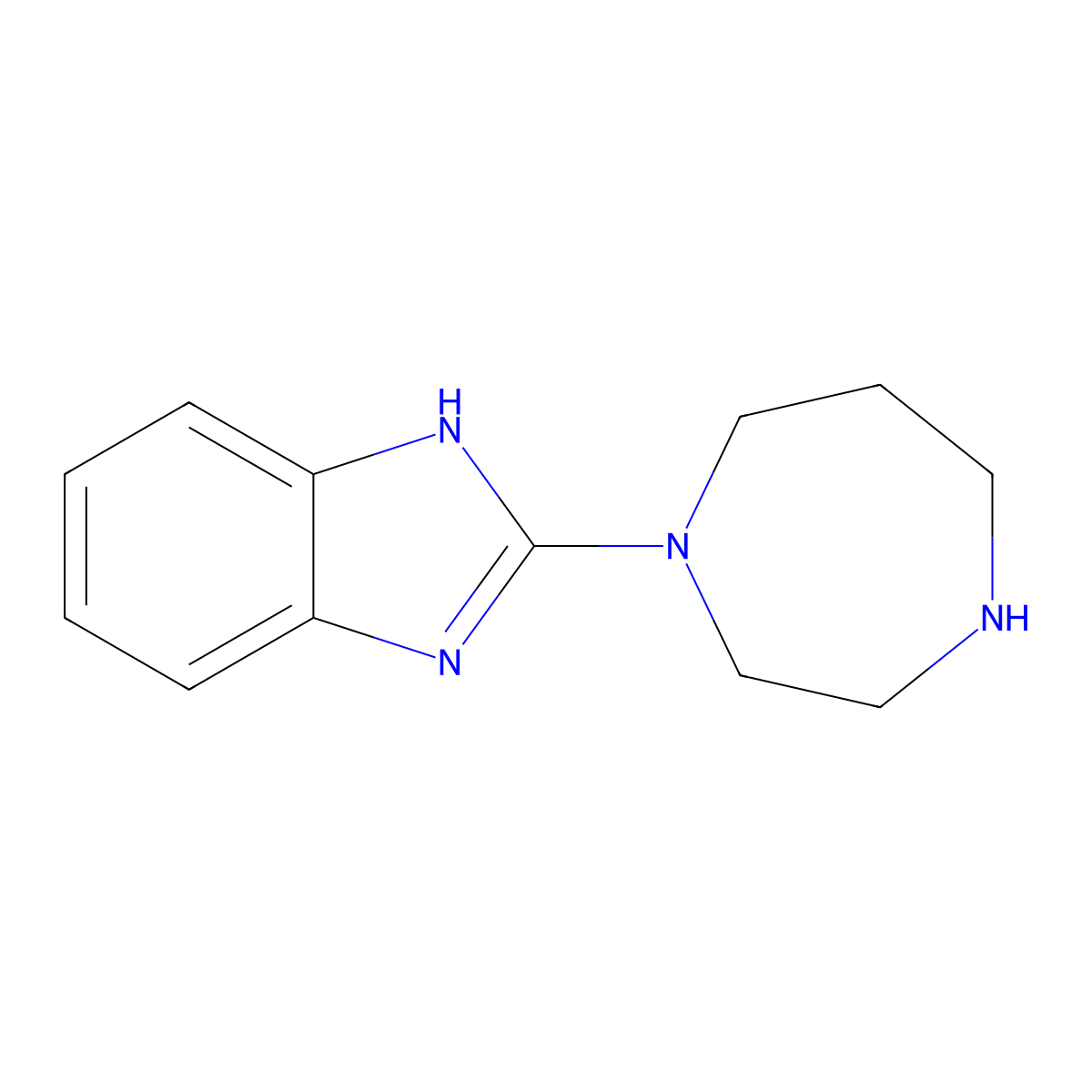 2-(1,4-Diazepan-1-yl)-1H-benzo[d]imidazole molecular structure, CAS 692724-14-4