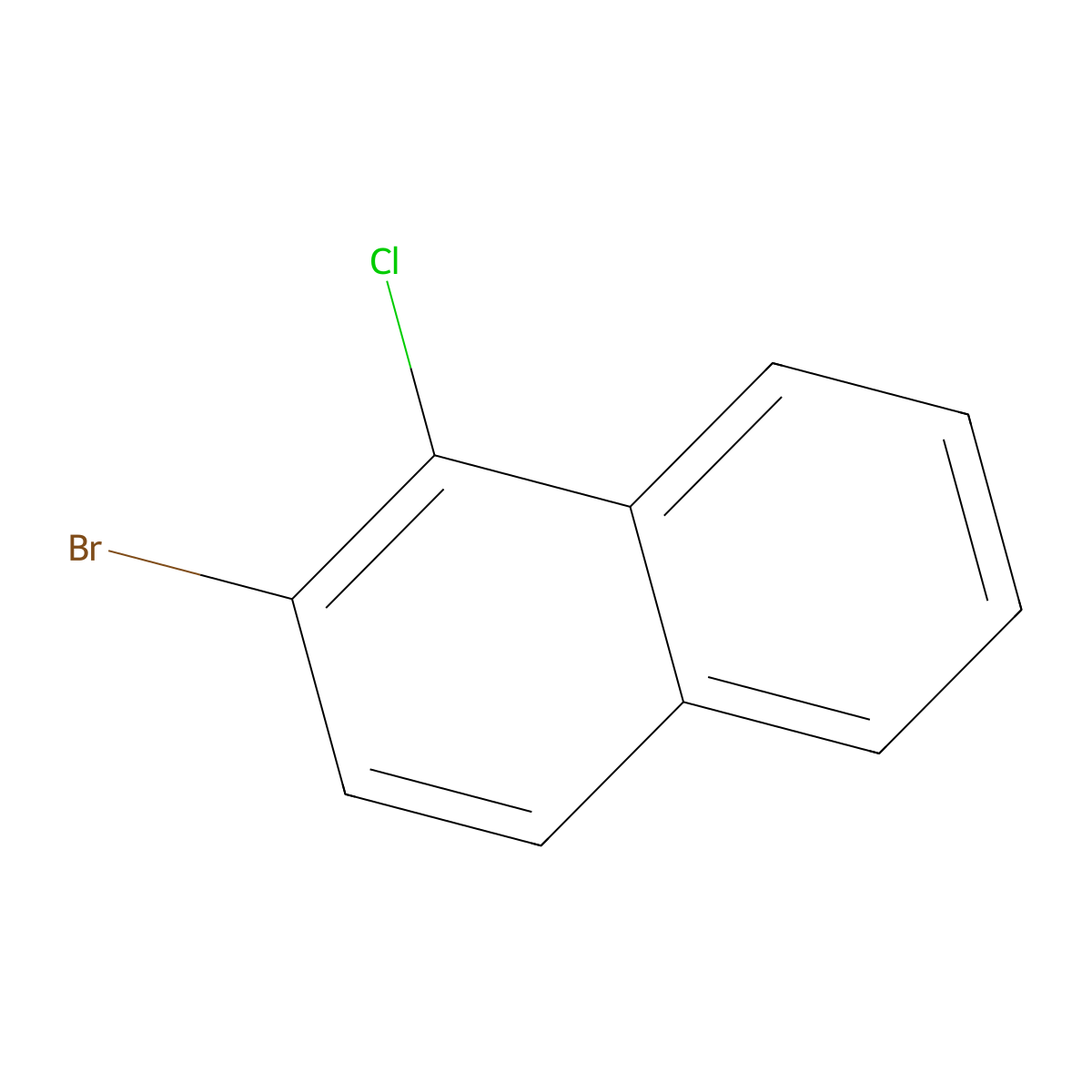 2-Bromo-1-chloronaphthalene molecular structure, CAS 692728-68-0
