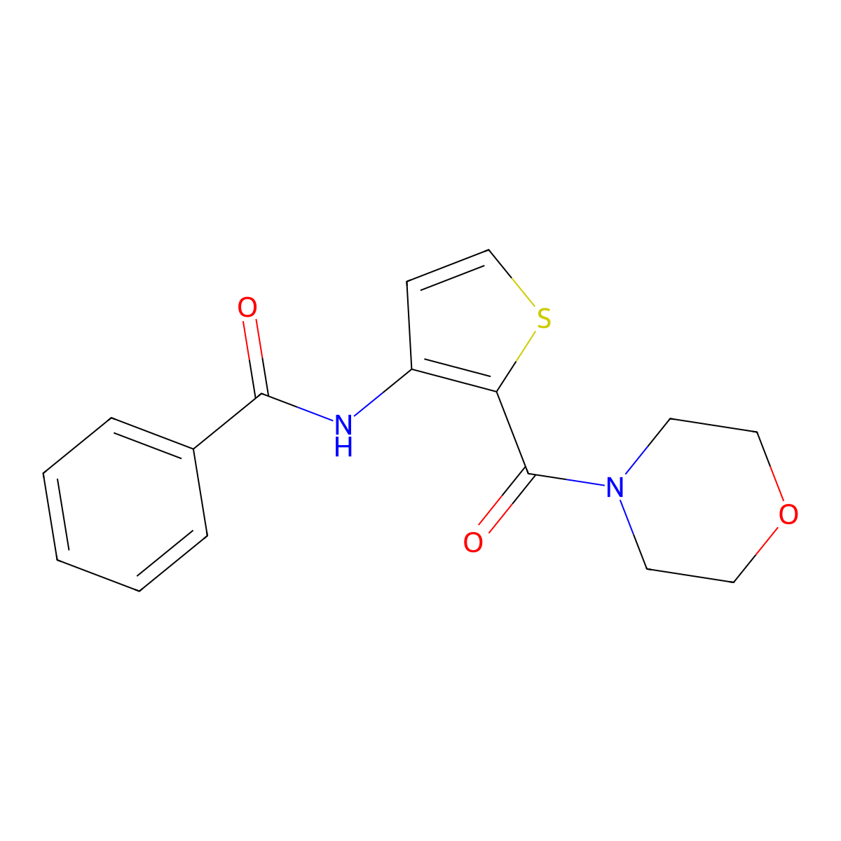 N-[2-(morpholinocarbonyl)-3-thienyl]benzenecarboxamide molecular structure, CAS 692732-69-7