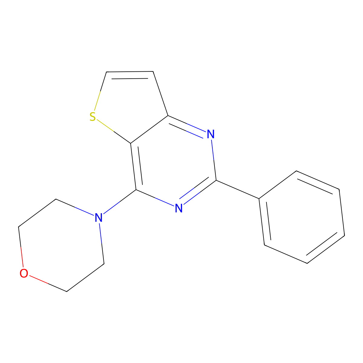 4-(2-Phenylthieno[3,2-d]pyrimidin-4-yl)morpholine molecular structure, CAS 692732-70-0