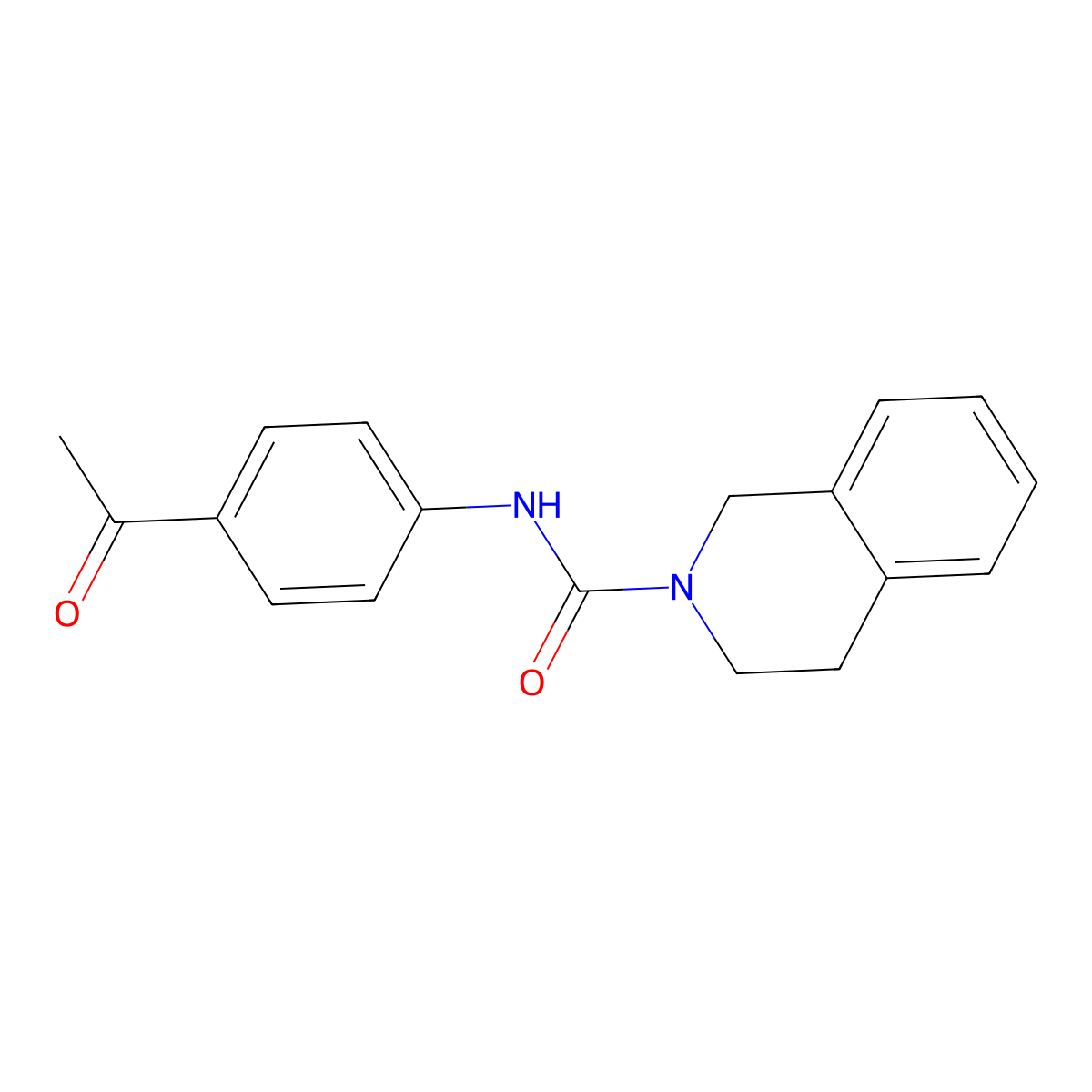 N-(4-Acetylphenyl)-3,4-dihydro-2(1H)-isoquinolinecarboxamide molecular structure, CAS 692732-82-4
