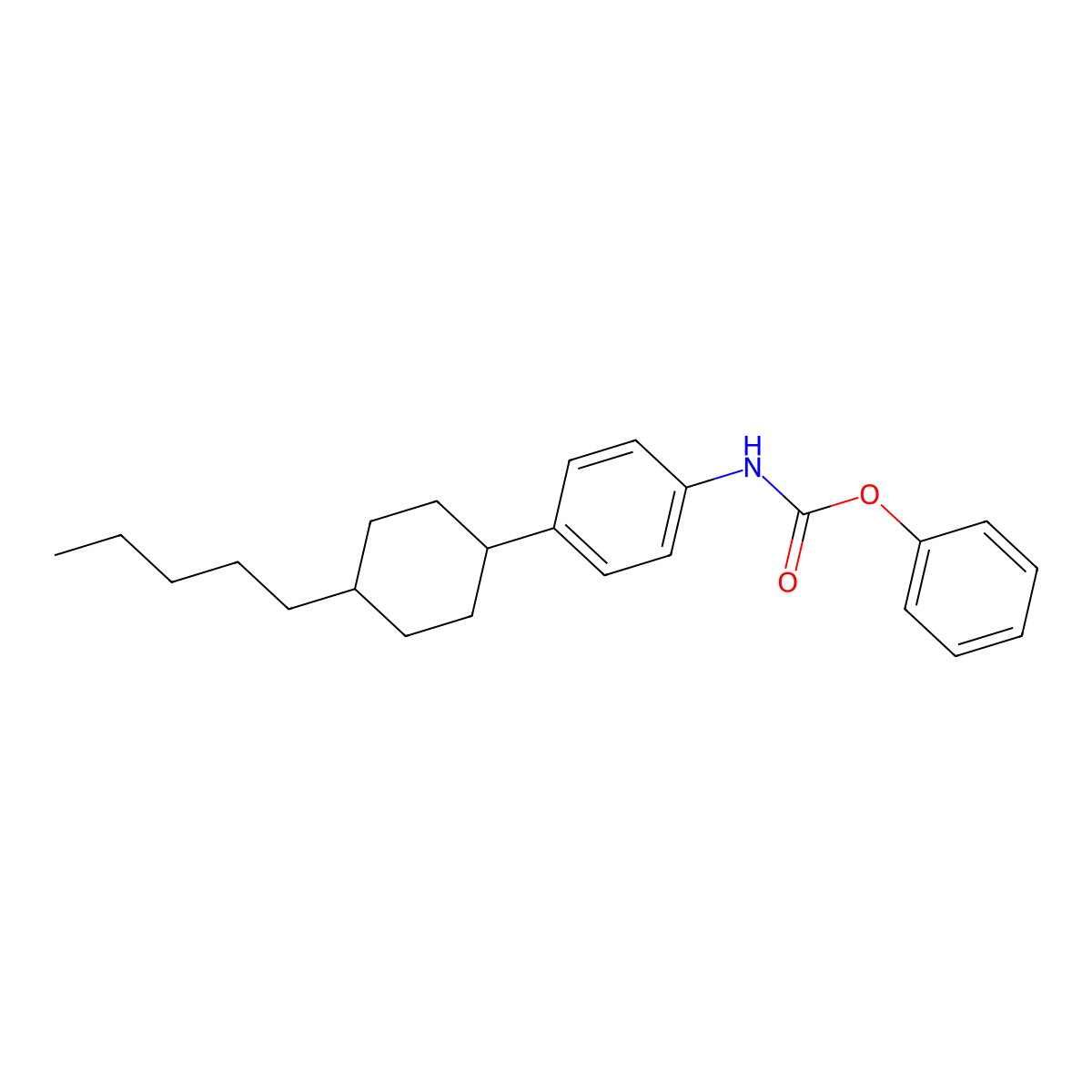phenyl N-[4-(4-pentylcyclohexyl)phenyl]carbamate molecular structure, CAS 692732-86-8