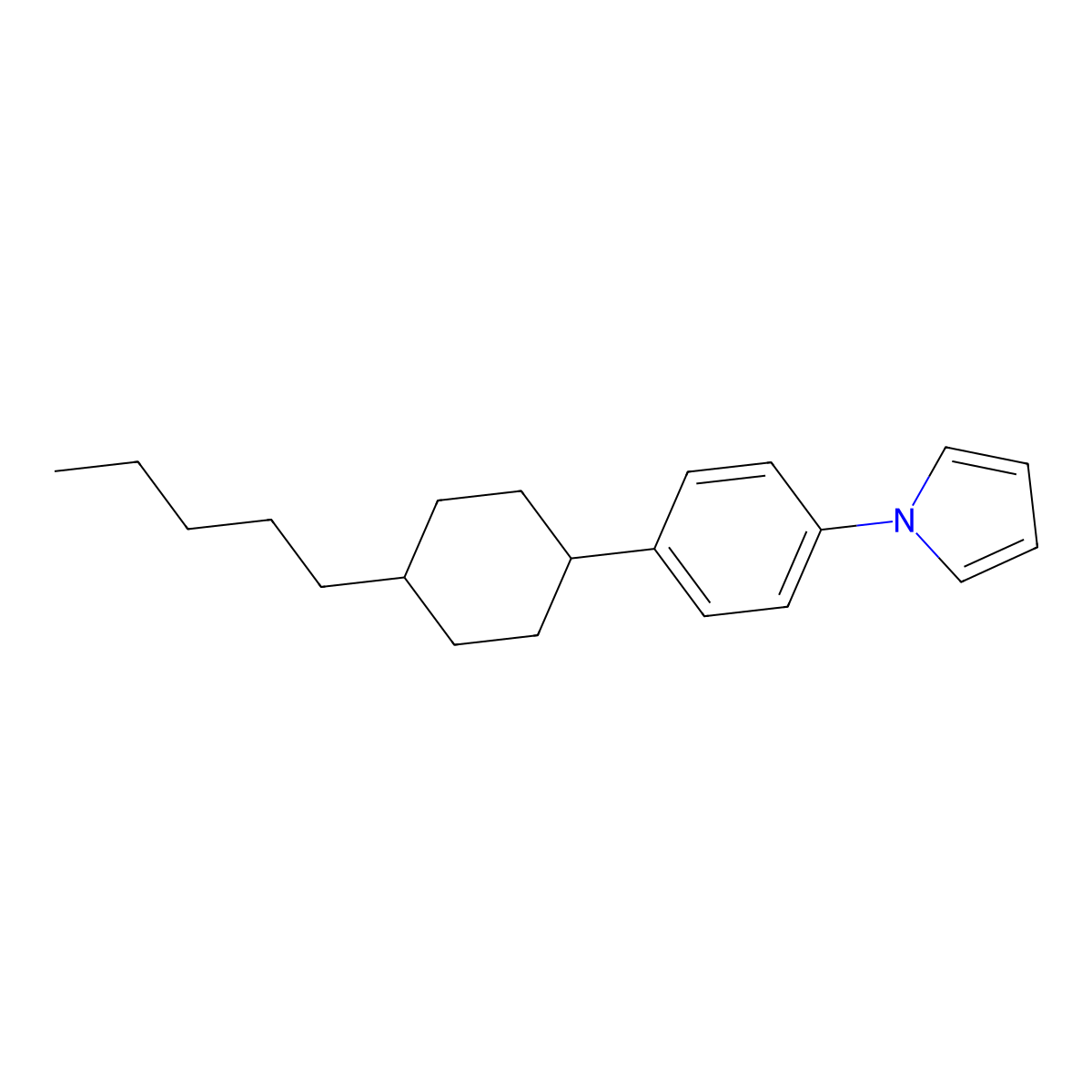1-[4-(4-pentylcyclohexyl)phenyl]-1H-pyrrole molecular structure, CAS 692732-97-1