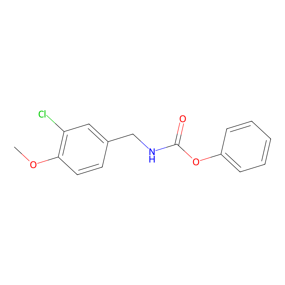 phenyl N-[(3-chloro-4-methoxyphenyl)methyl]carbamate molecular structure, CAS 692733-08-7