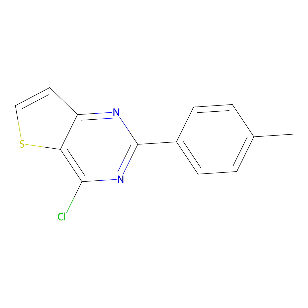 4-Chloro-2-(4-methylphenyl)thieno[3,2-d]pyrimidine molecular structure, CAS 692737-26-1