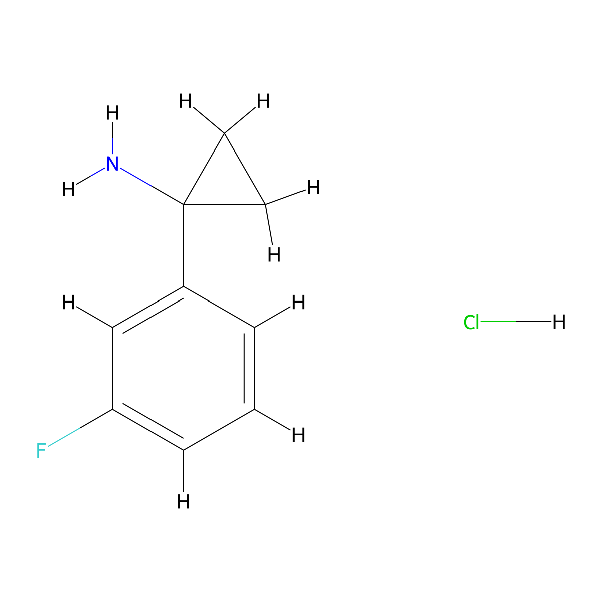 1-(3-Fluorophenyl)cyclopropanamine hydrochloride molecular structure, CAS 692737-66-9