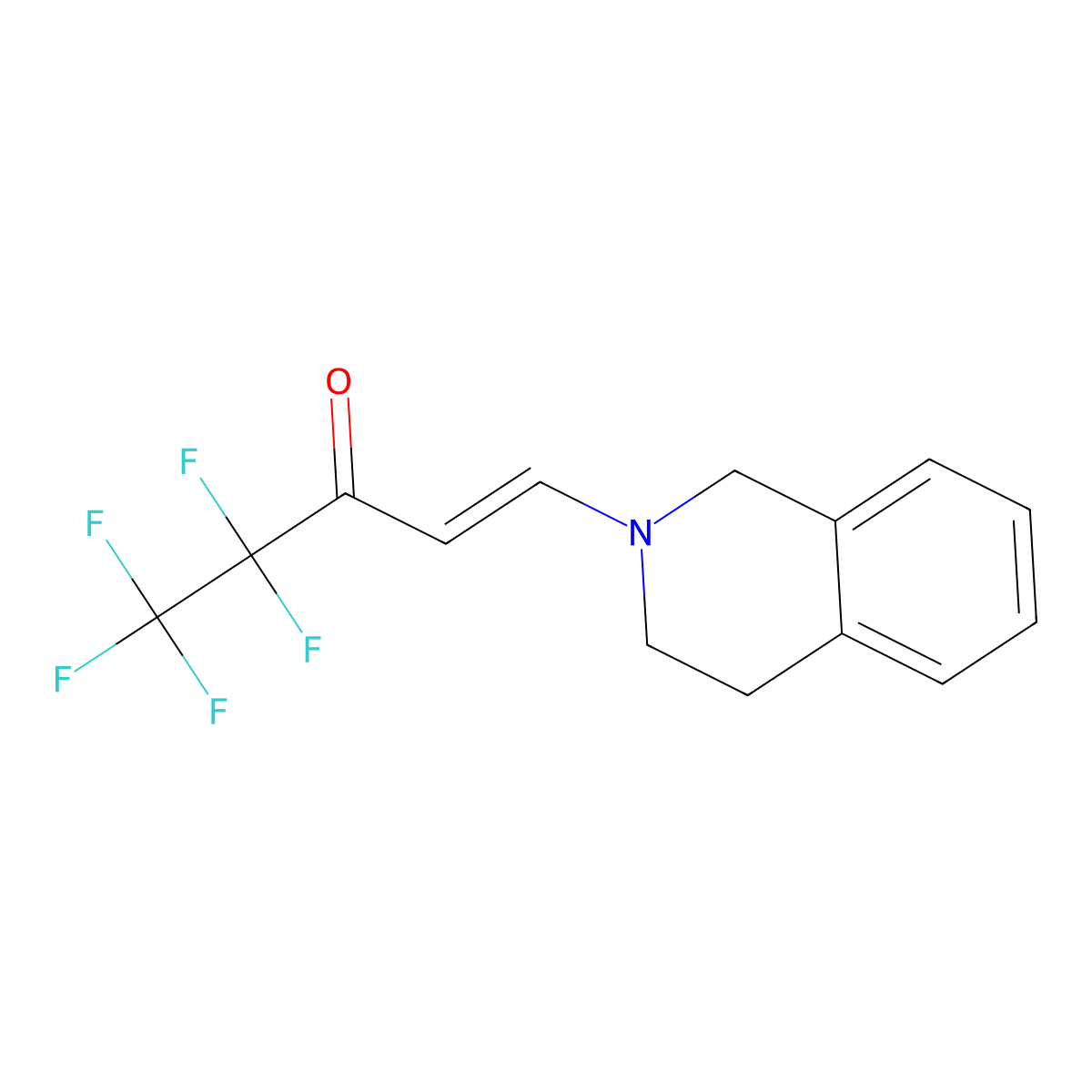 (1E)-4,4,5,5,5-pentafluoro-1-(1,2,3,4-tetrahydroisoquinolin-2-yl)pent-1-en-3-one molecular structure, CAS 692738-20-8