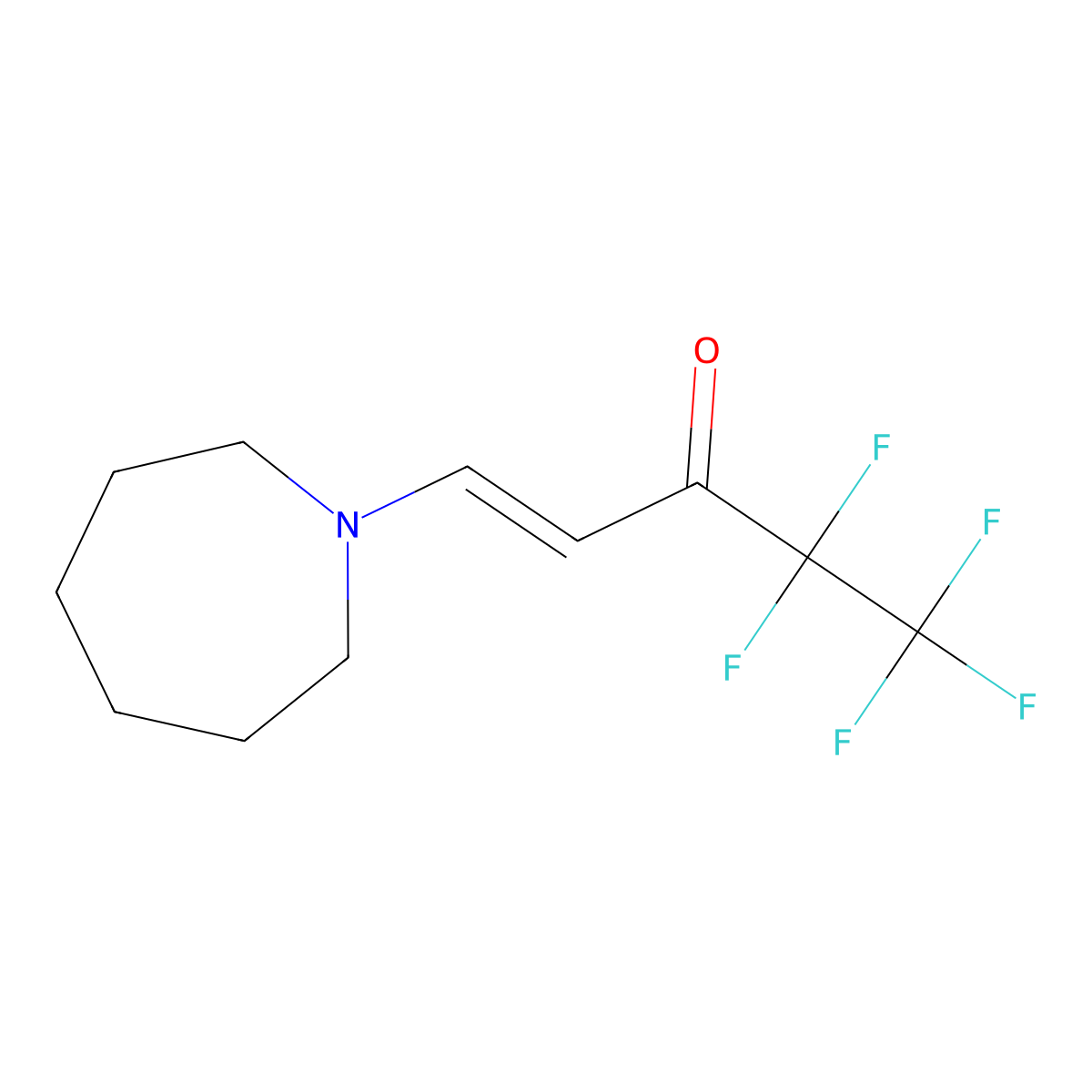 (E)-1-(azepan-1-yl)-4,4,5,5,5-pentafluoropent-1-en-3-one molecular structure, CAS 692738-22-0