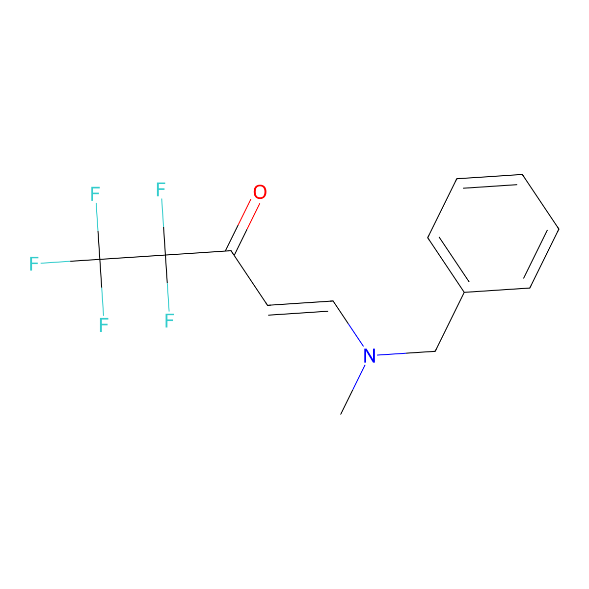 1-[Benzyl(methyl)amino]-4,4,5,5,5-pentafluoropent-1-en-3-one molecular structure, CAS 692738-23-1