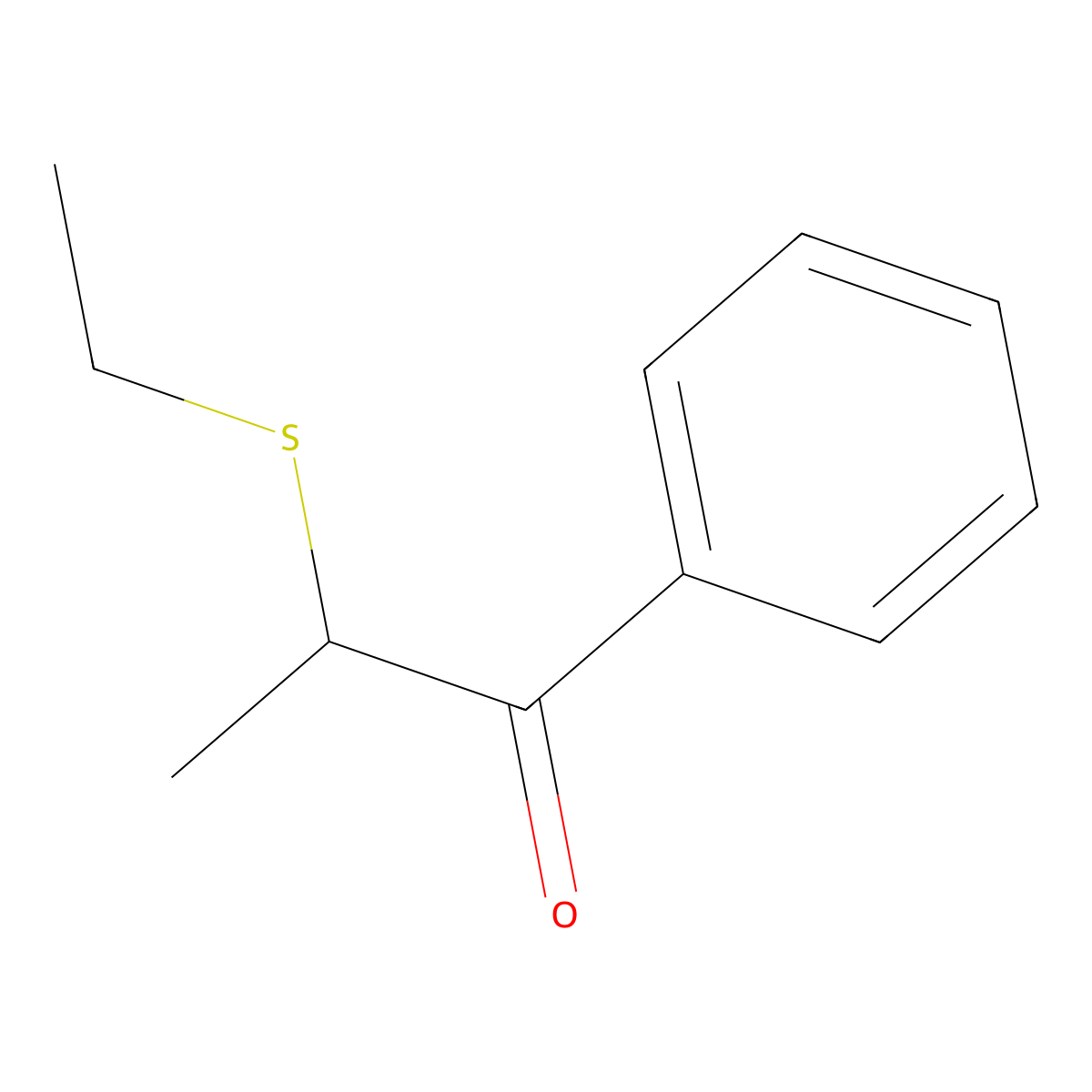 2-(Ethylthio)-1-phenylpropan-1-one molecular structure, CAS 69274-39-1