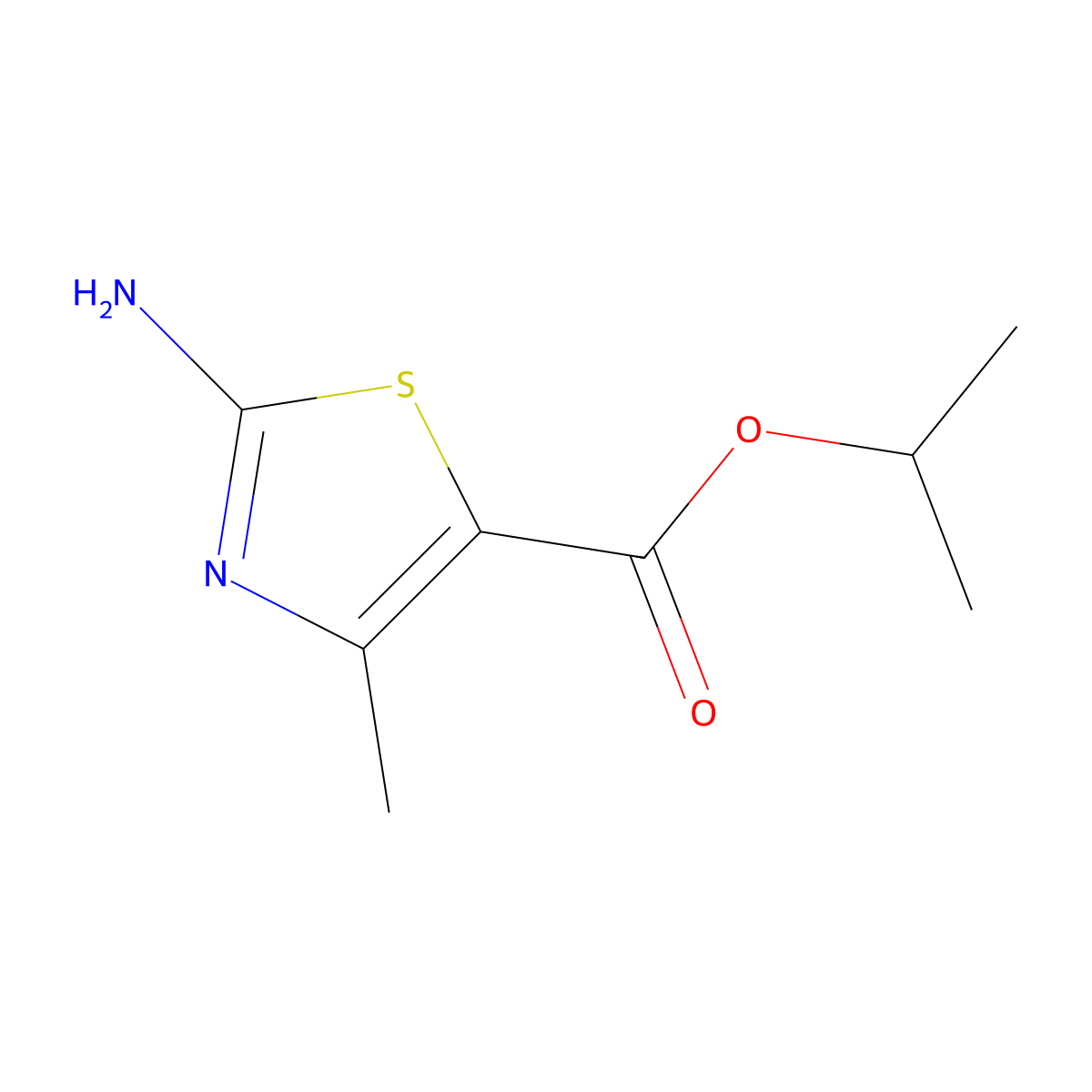 Isopropyl 2-amino-4-methylthiazole-5-carboxylate molecular structure, CAS 692745-01-0